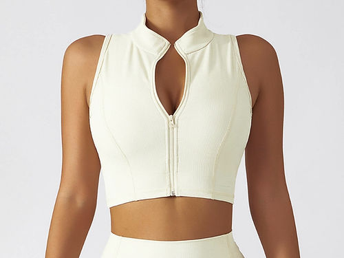 Misha Sleeveless Zip Up 2.0 - Cream