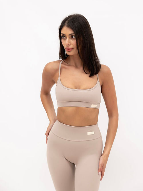 Mia Smooth Crop Top - Stone