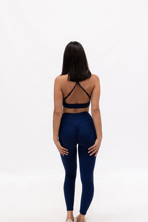 Mia Smooth Scrunch Bum Leggings - Navy