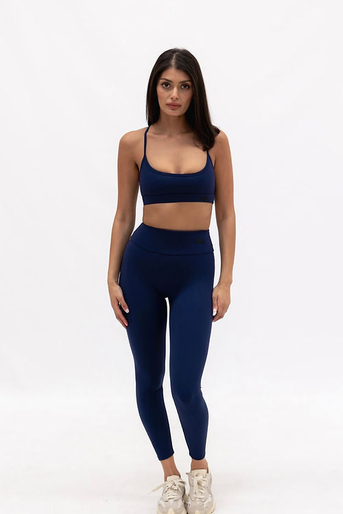 Mia Smooth Crop Top - Navy