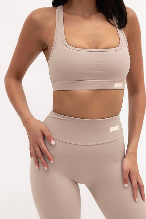 Kaya Smooth Crop Top - Stone