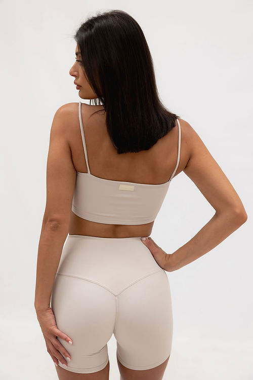 Zara Active Bike Short Midi - Cool Cream